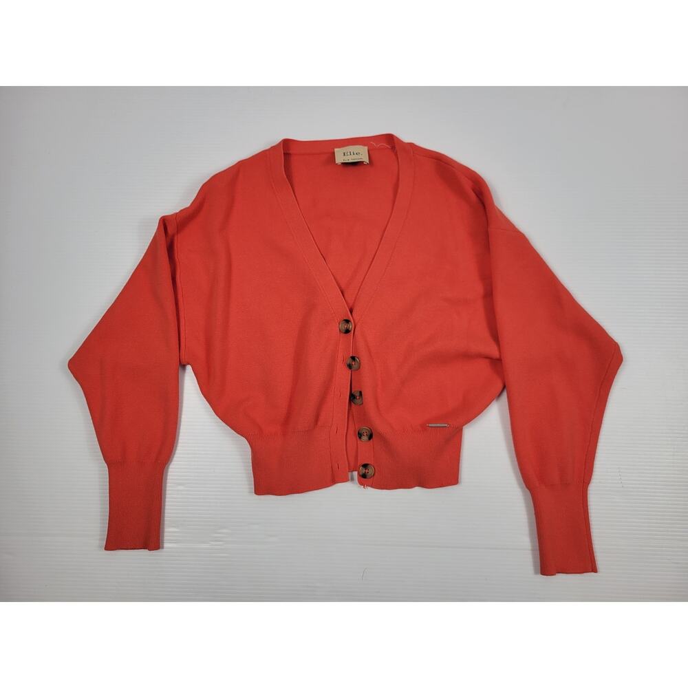 Elie Tahari Coral Button-Front V-Neck Cardigan Jacket